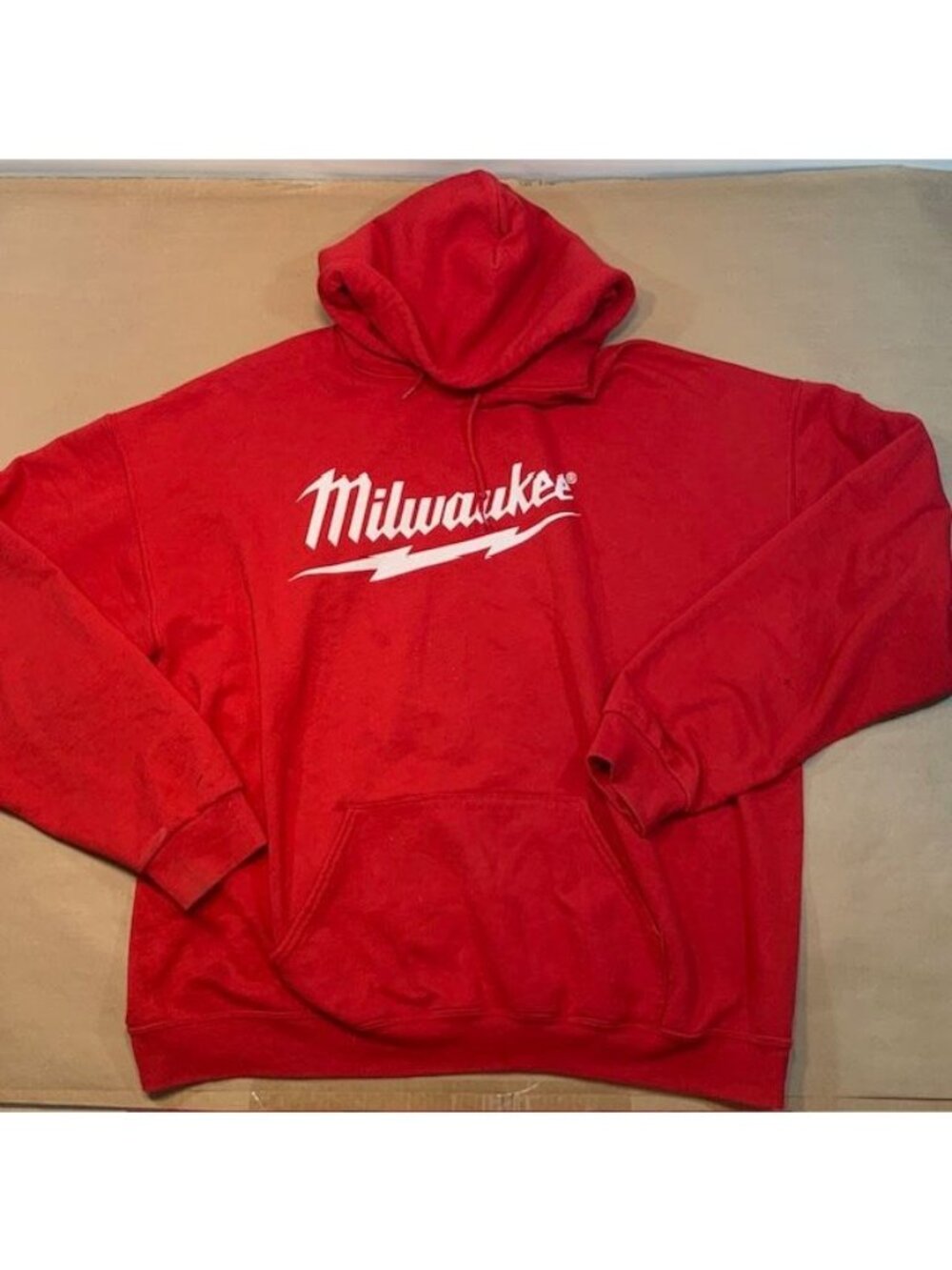 Milwaukee Tools Mens Pullover Red Hoodie Long Sleeve Jerzees 2XL